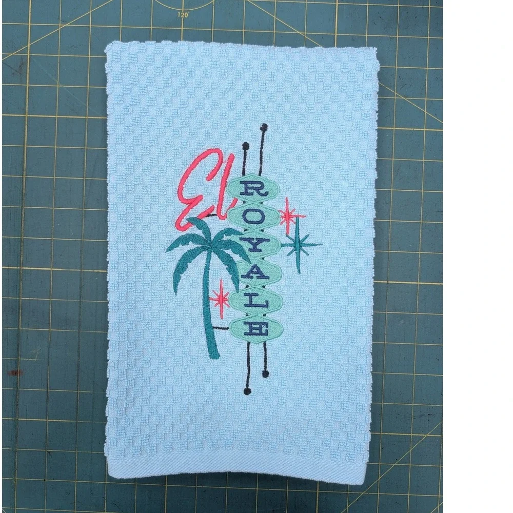 El Royal Hotel Mid-Century Modern 1950's Kitchen Bath Bar Tea Hand Towel